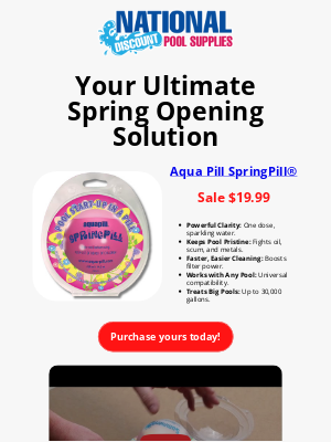 National Discount Pool Supplies - Open Your Pool Easily This Spring - Shop Now!