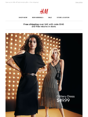 Happy new year Email design by H&M