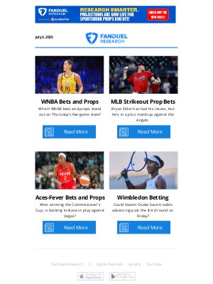 FanDuel - Thursday WNBA Bets and Props