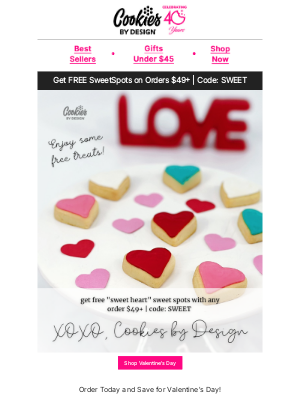 Cookies by Design - Surprise your sweetheart with FREE Sweetspots ❤️‍🔥