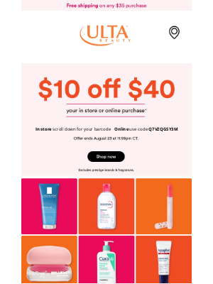 ULTA Beauty - $10 off $40? Oh, it’s happening ✨ Conditions apply