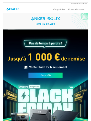 Anker - 72 h seulement ⏰ la vente Flash du Black Friday se termine bientôt