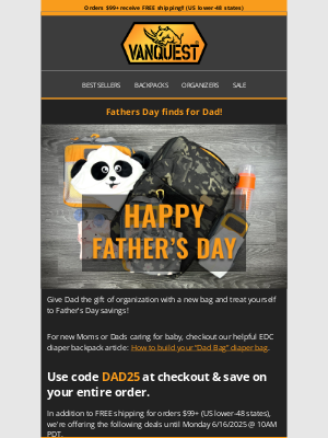 VANQUEST GEAR Inc - Father's Day sale! Checkout these Dad-approved deals. 🦸‍♂️