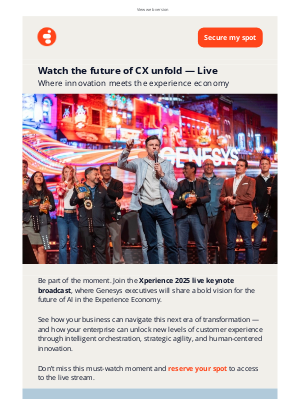Genesys - steven, don’t miss our keynote live from Xperience 2025