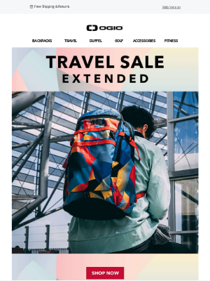 Ogio - FYI: Travel Sale EXTENDED!