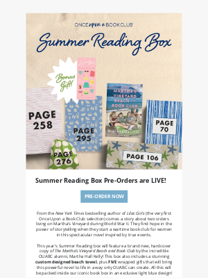 Once Upon A Book Club - Our Summer Reading Box is LIVE! 🌊☀️