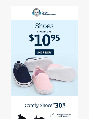 Gerber Childrenswear - Shoes & Socks Now Up to 40% Off