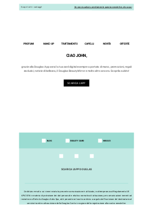 Profumerie Douglas (Italy) - john, hai scaricato la Douglas App? La bellezza è a portata di click ​📱​
