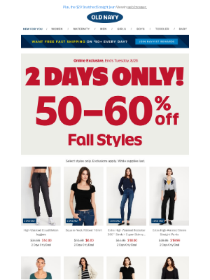 Prep for fall and get 50-60% OFF faves picked just for you