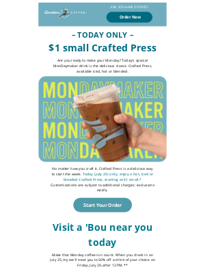 Caribou Coffee - Craft your perfect Monday