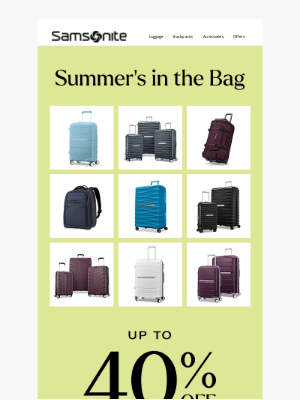 Samsonite - Final Days for Exclusive Summer Savings
