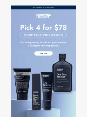 Grooming Lounge - Just $78 For 4 Ridic Products🤯