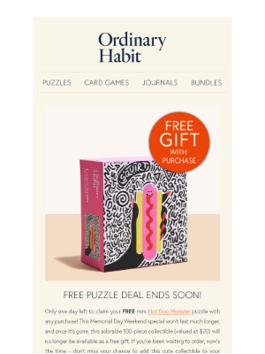 Ordinary Habit - Free Puzzle Deal Ends Soon 🌭⏰