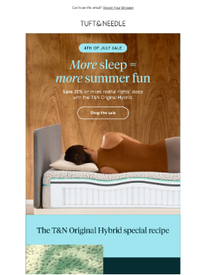Tuft & Needle - Get 25% off the T&N Original Hybrid