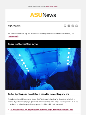 Arizona State University - The link between lighting and dementia