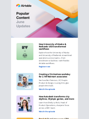 Airtable - Newsletter | See how Walmart, Autodesk & more are transforming how they work