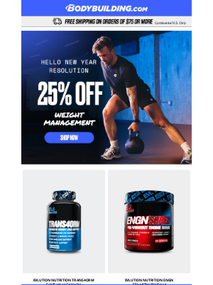 Bodybuilding - Your best body starts here – 25% off weight management supplements!