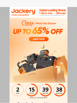 Jackery - ⏳72-Hour Only! Prime Day Best Sellers Extended – Up to 65% Off!