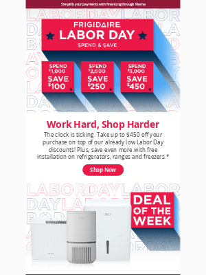 Frigidaire - 35% off Labor Day deals are on a roll!