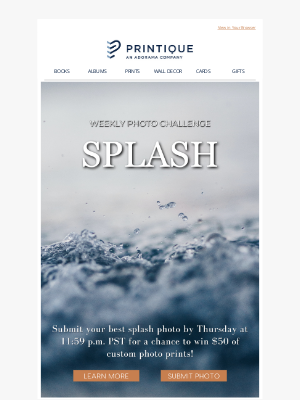 Printique - This Week's Photo Contest: SPLASH