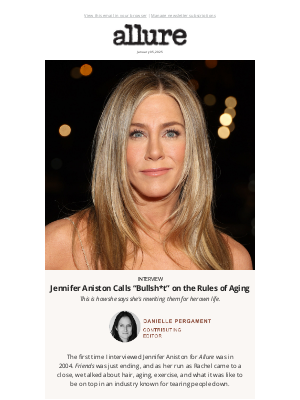 Allure - Jennifer Aniston Says the Rules of Aging Are 