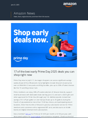Amazon - Shop these early Prime Day deals now