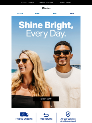 Blenders Eyewear - SHINE BRIGHT, EVERY DAY // Check out our Timeless Classic & Kingpin Shades!