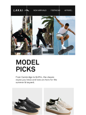 Lakai Footwear - Model Picks For Your Next Session