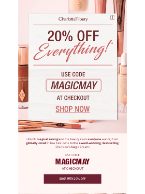 Charlotte Tilbury Beauty - 20% OFF EVERYTHING! Best Sellers + MORE!!! 💕