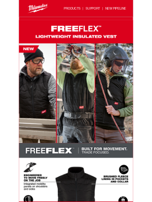 Milwaukee Tool - Now Available Lightweight Insulated Vest