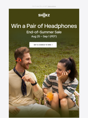 Shokz - 🎉Join our giveaway and save up to 30%!