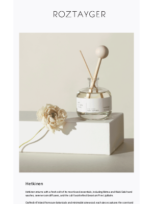 Roztayger - Fresh From Finland: Hetkinen Restock Has Arrived 🌲🕯️