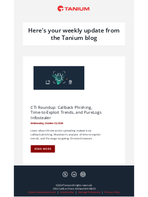 Tanium - Your weekly digest from Tanium