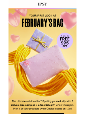 ipsy - Your first look at February's Glam Bag 🩷