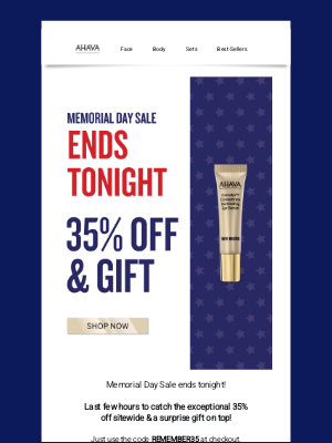 AHAVA - 35% OFF & Surprise Gift Ends Today!