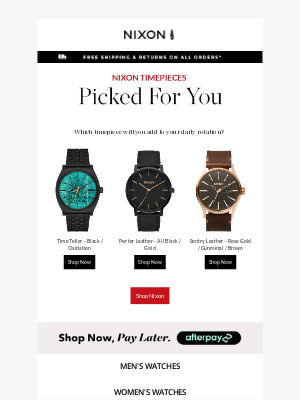 Nixon - These would look good on you.