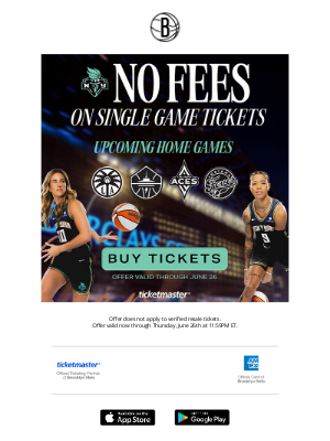 Brooklyn Nets - 🎟️ NO FEES on New York Liberty Tickets!