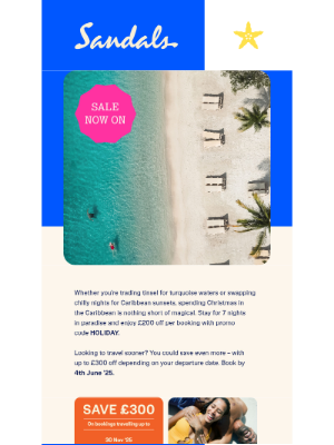 Sandals Resorts - Enjoy £200 off Your Christmas Escape to the Caribbean With Sandals