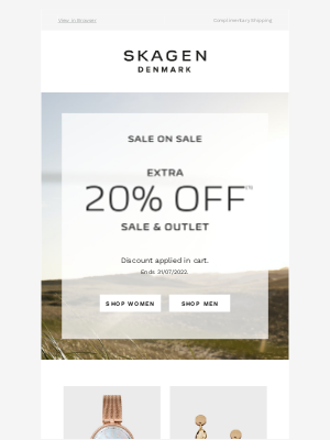 Skagen - Extra 20% Off On Bestsellers