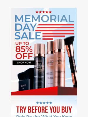 Luminess Cosmetics - Stars, Stripes & Deals: Memorial Day Sale Starts NOW!