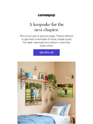CanvasPop - Last chance to send them off with something special!