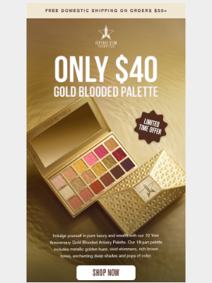 Jeffree Star Cosmetics - Save on our Gold Blooded Palette 😱