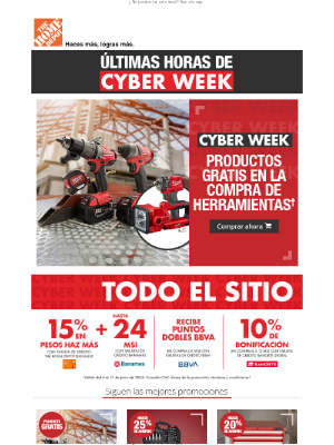 Home Depot Mexico - ⏰ ¡Últimas horas para llevarte tus herramientas!