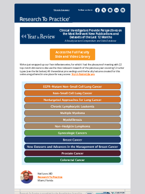 Research To Practice - Year in Review: Companion Faculty Lectures from Our Webinar Series