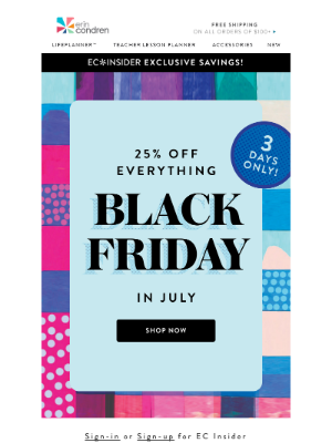Erin Condren - 🎉Black Friday in July: 25% Off EVERYTHING!