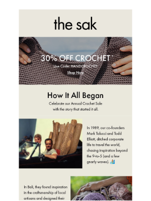The Sak - How The Sak Got Its Start + 30% Off Crochet 🧵