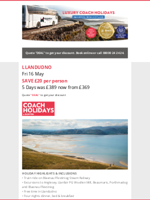 Glenton Holidays - Deals of the Week - SAVE up to £40 per person 😍