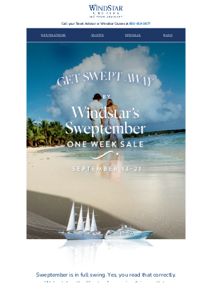 Windstar Cruises - It’s Happening Now: Windstar’s Sweptember Sale