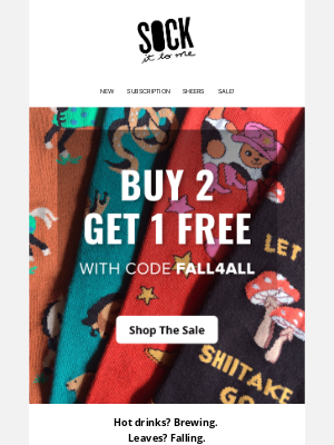 Sock It to Me - 🍁 Fall In, Sock Up – B2G1 Sitewide!