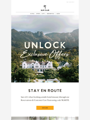 Small Luxury Hotels of the World (United Kingdom) - Discover exclusive offers